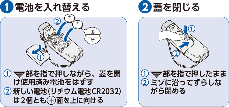 電池交換の手順